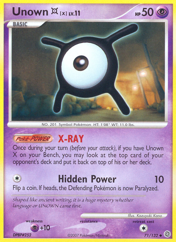 Unown [X] card