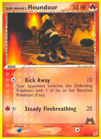 Team Magma's Houndour card