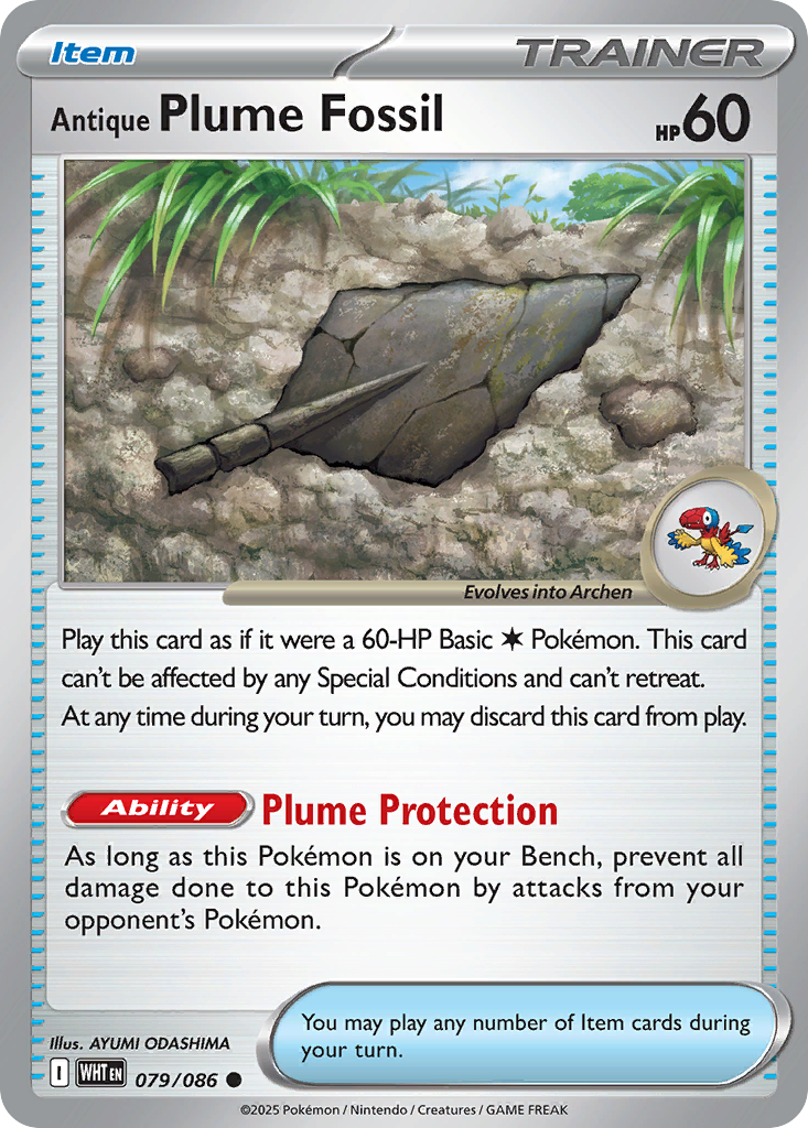 Antique Plume Fossil card