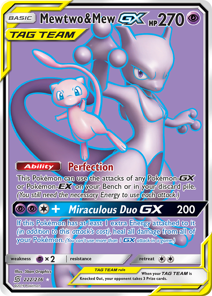 Mewtwo & Mew-GX card