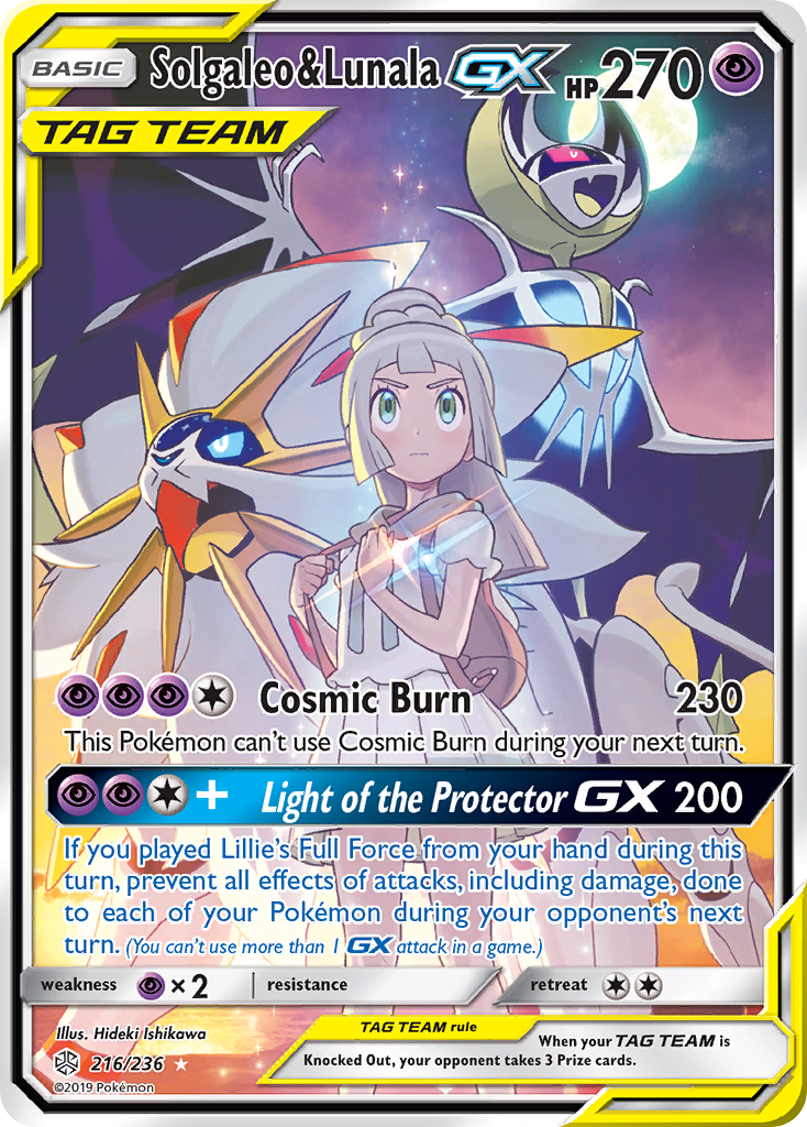 Solgaleo & Lunala-GX card