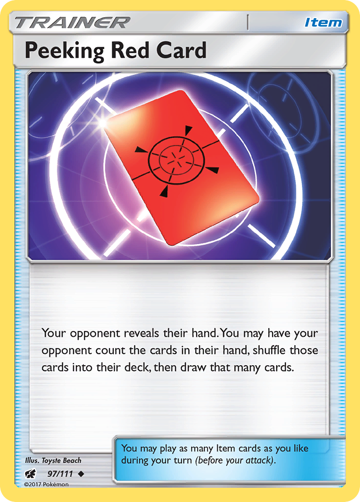 Peeking Red Card card