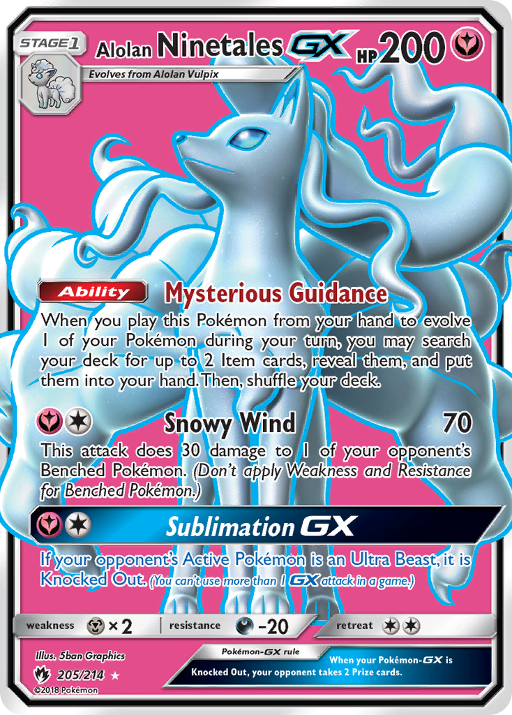 Alolan Ninetales-GX card