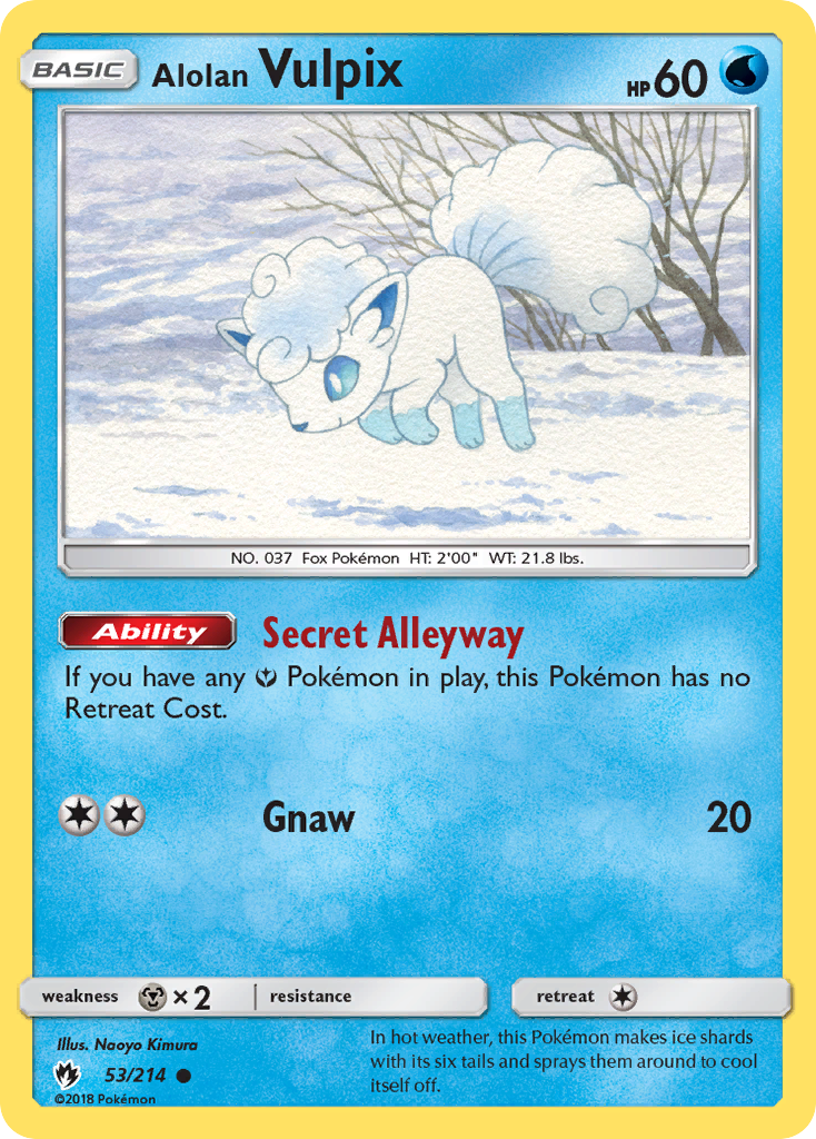 Alolan Vulpix card