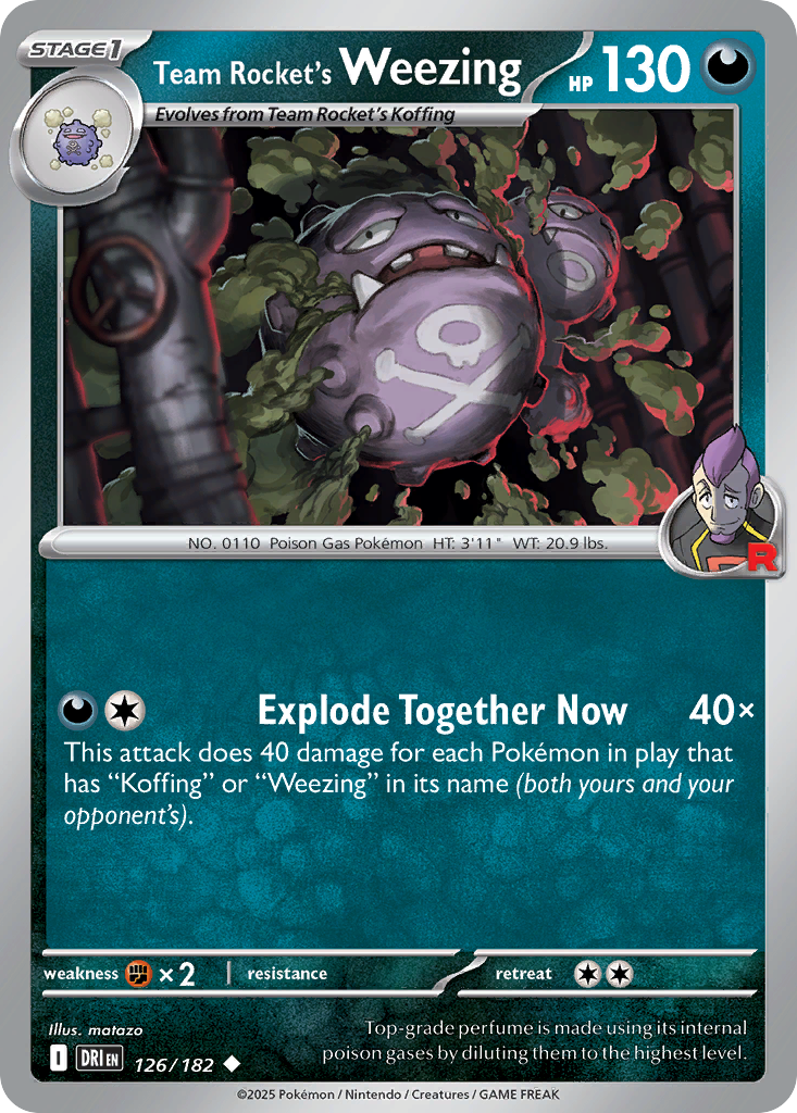 Team Rocket's Weezing card