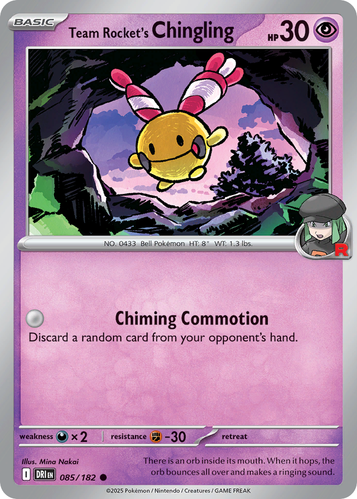 Team Rocket's Chingling card
