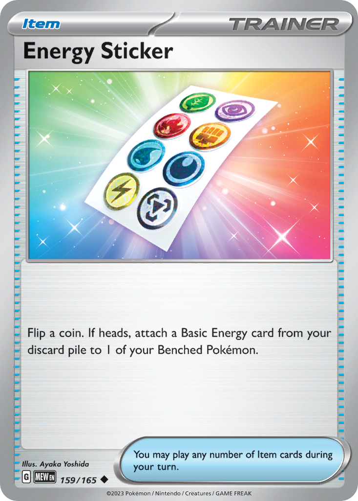 Energy Sticker card