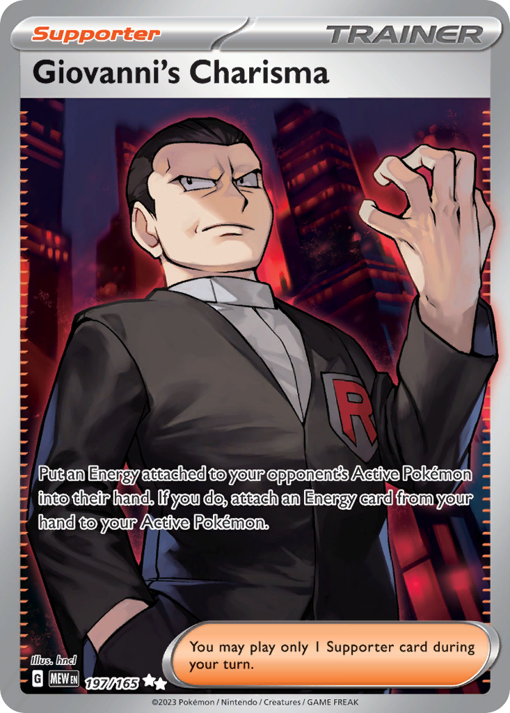 Giovanni's Charisma card