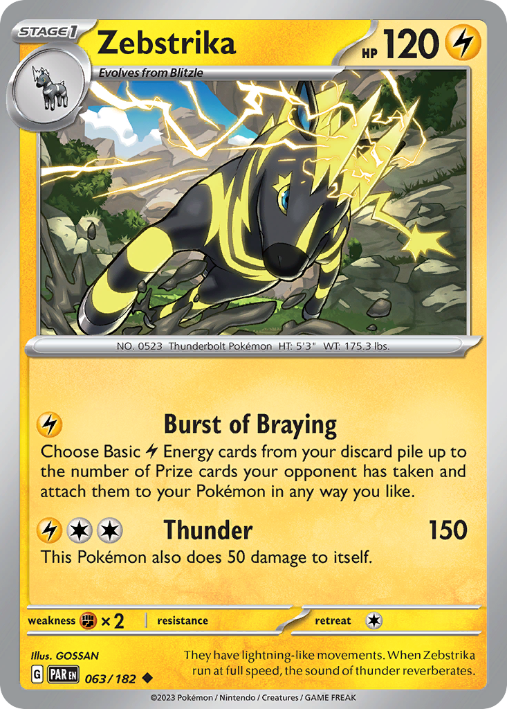 Zebstrika card