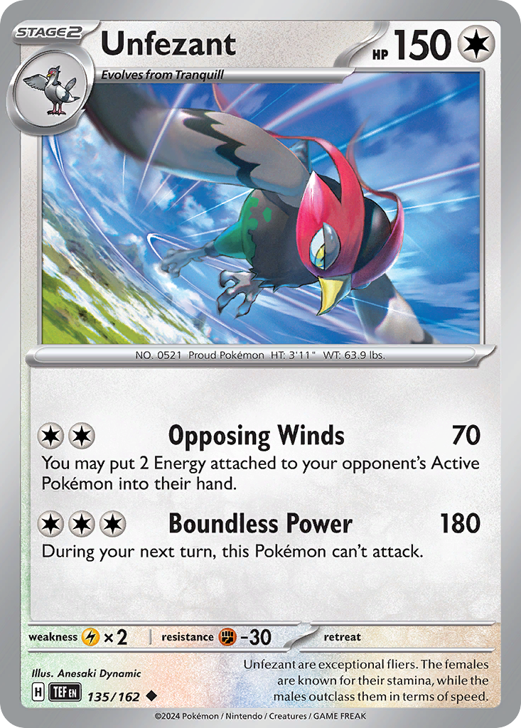Unfezant card