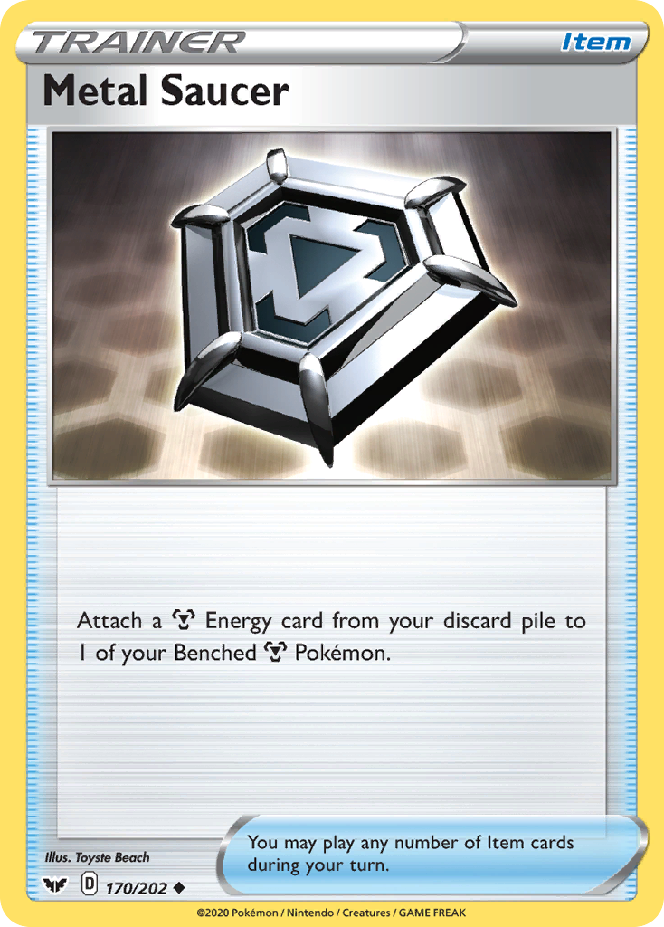 Metal Saucer card