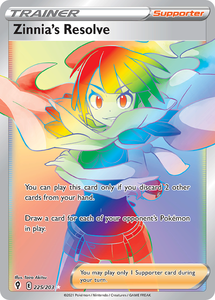 Zinnia's Resolve card