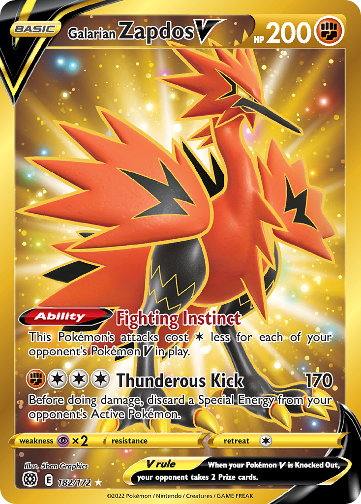 Galarian Zapdos V card