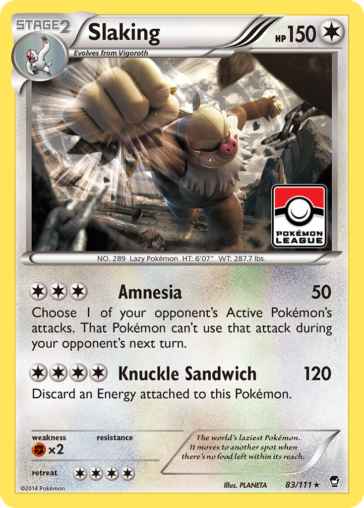 Slaking card